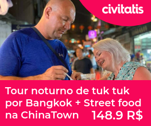 Tour noturno de tuk tuk por Bangkok + Street food na ChinaTown