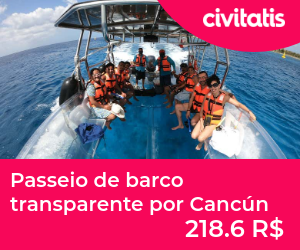 Passeio de barco transparente por Cancún