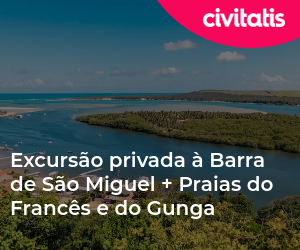 Excursão privada à Barra de São Miguel + Praias do Francês e do Gunga