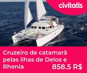 Cruzeiro de catamarã pelas ilhas de Delos e Rhenia