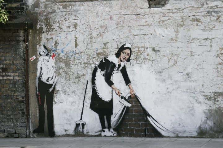 Banksy limpiadora