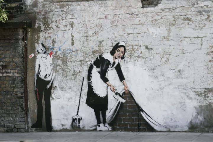 La limpiadora de Banksy Banksy limpiadora