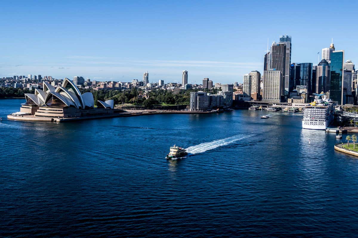 Cruising on the Sydney harbour