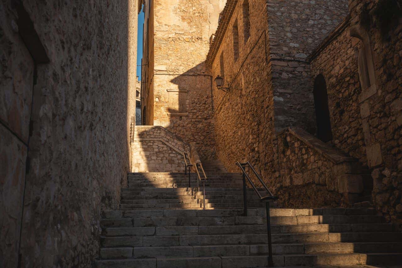 Antiguas calles de piedra de Cuenca.