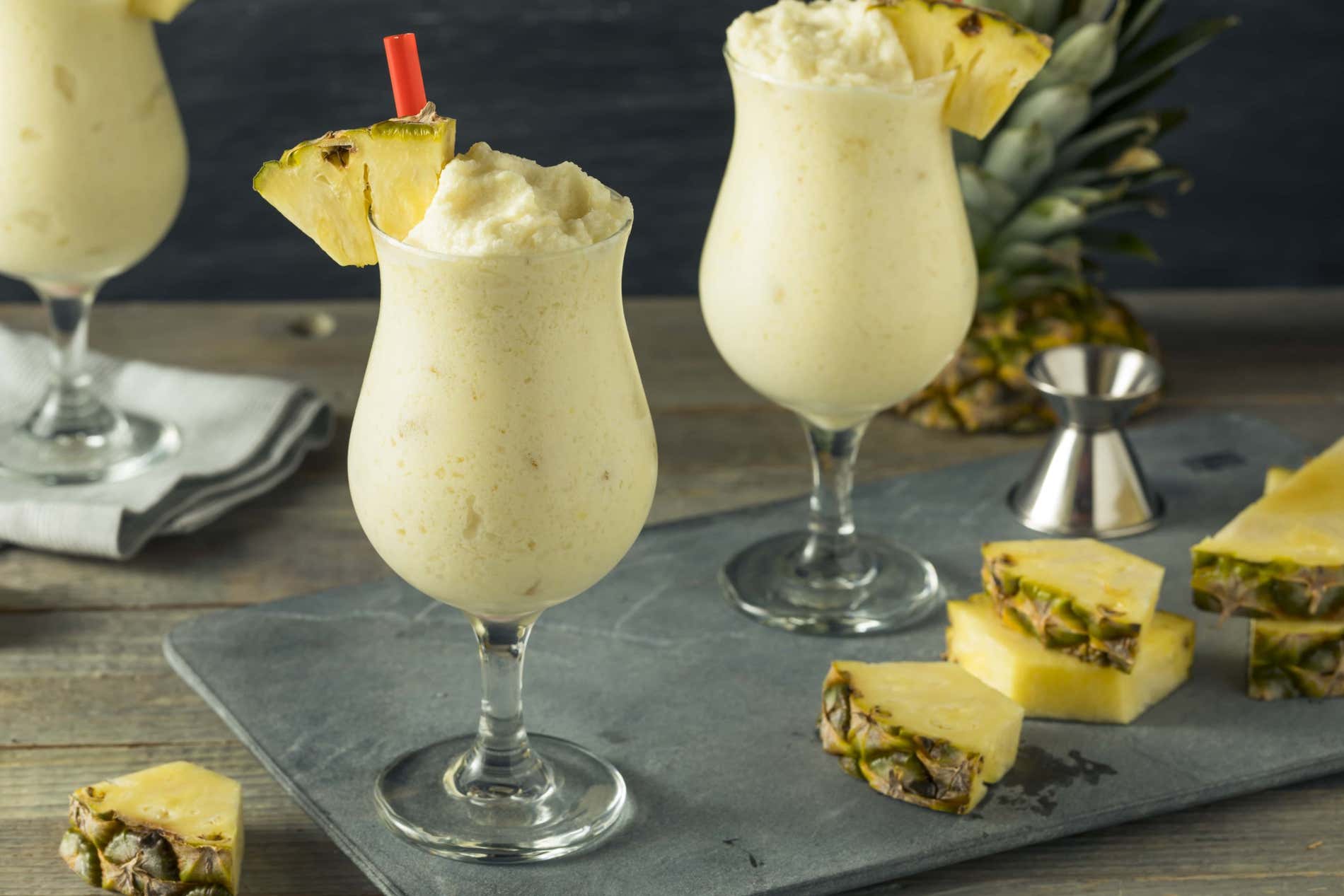 Cócteles de piña colada.