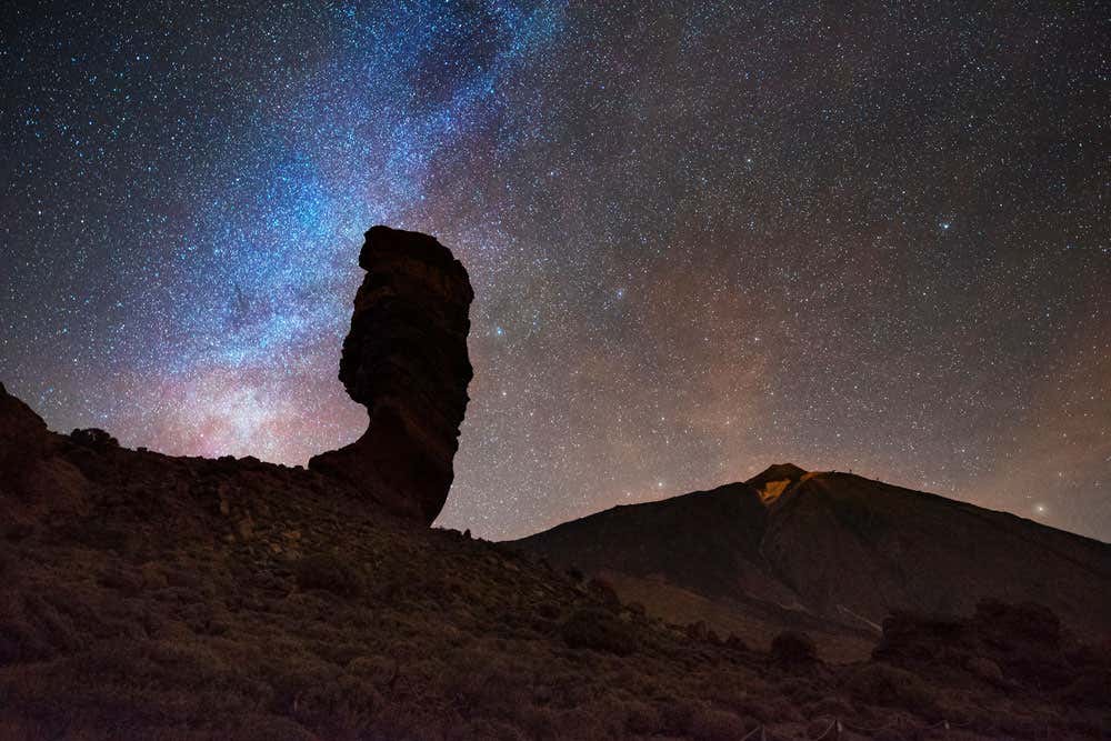 Las Cañadas del Teide de noche