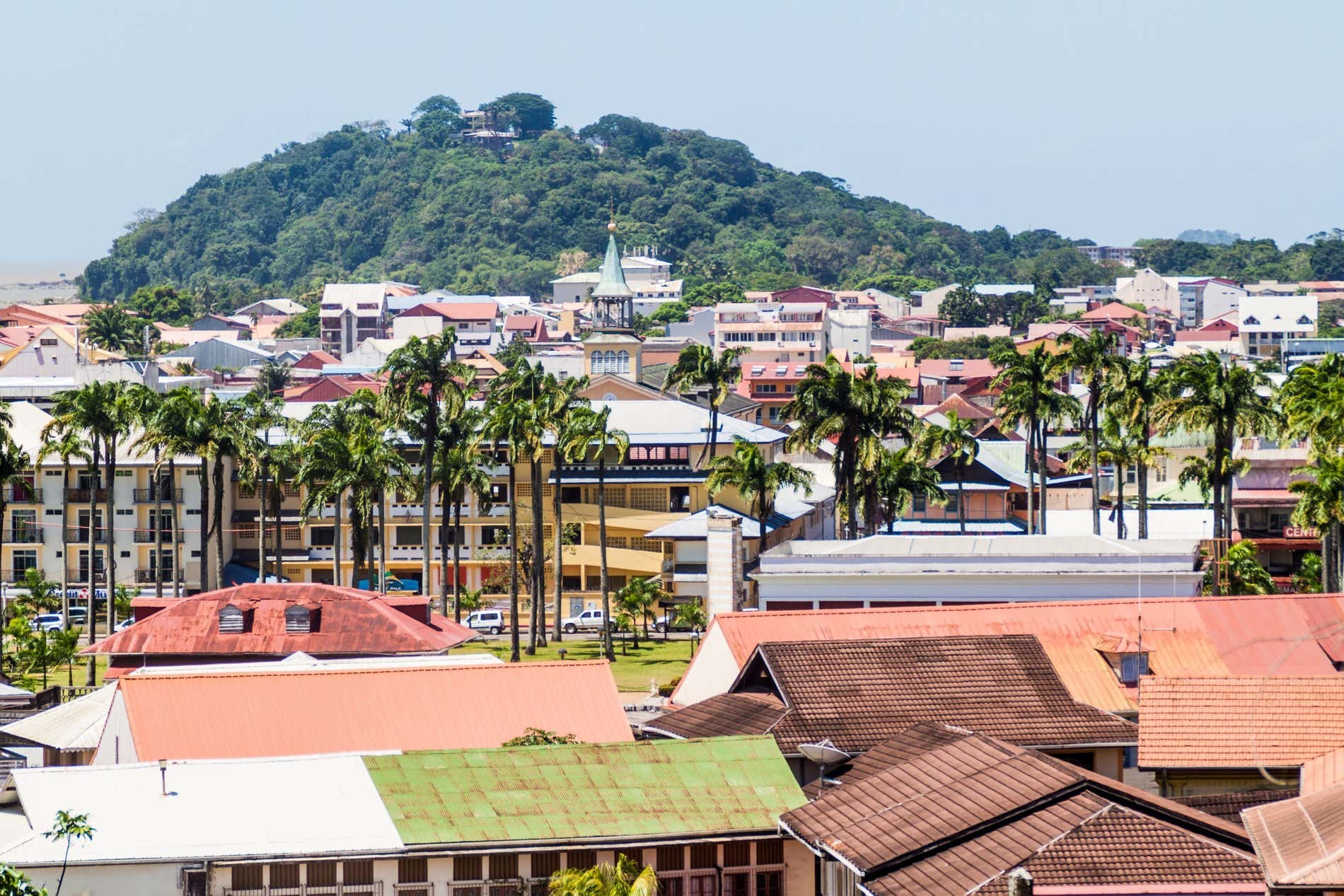 Vista aérea de Cayena, capital de la Guayana Francesa