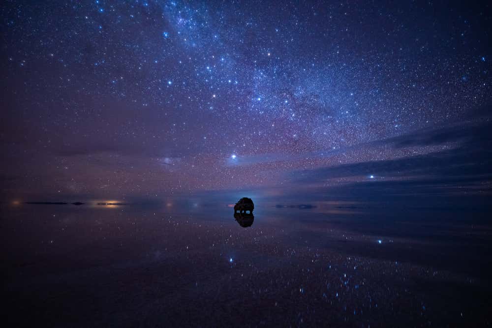 Ciel étoilé au Salar d'Uyuni, Bolivie