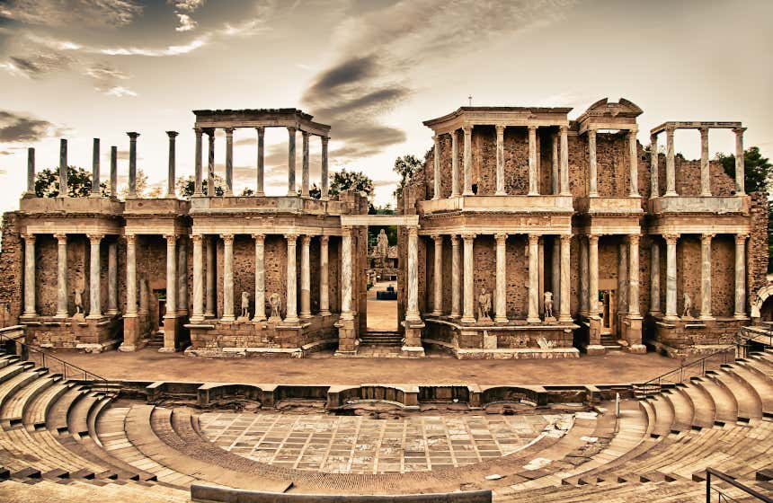 Enclave romano donde se celebra el Festival Internacional de Teatro Clásico de Mérida.