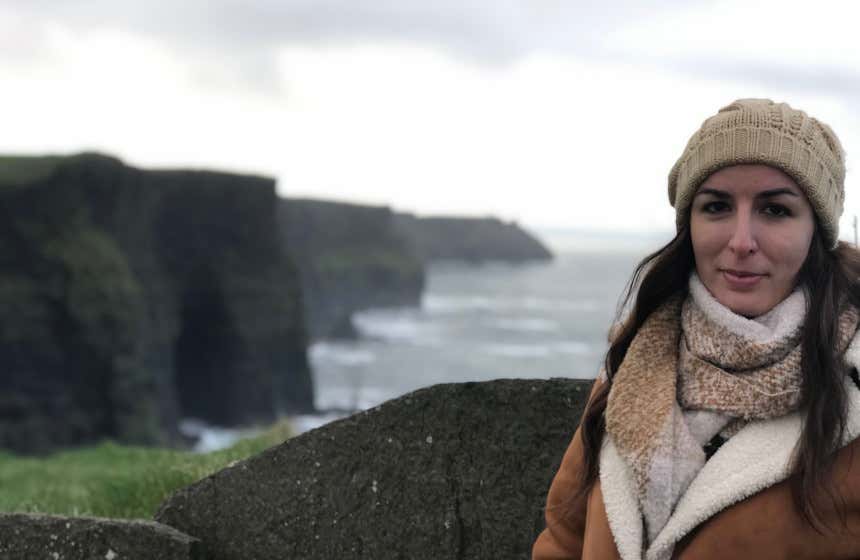 Un día gris en los acantilados de Moher, en Irlanda.
