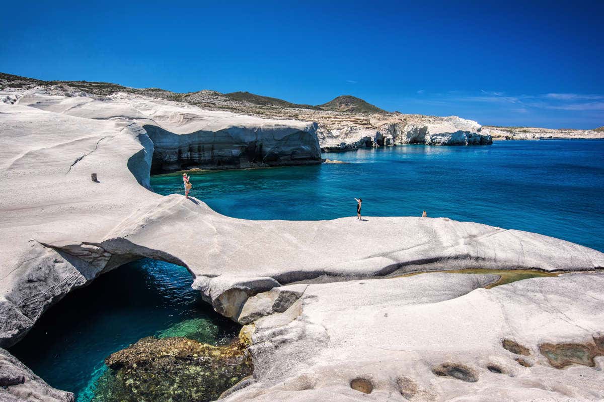 Fenômenos geológicos da ilha vulcânica de Milos