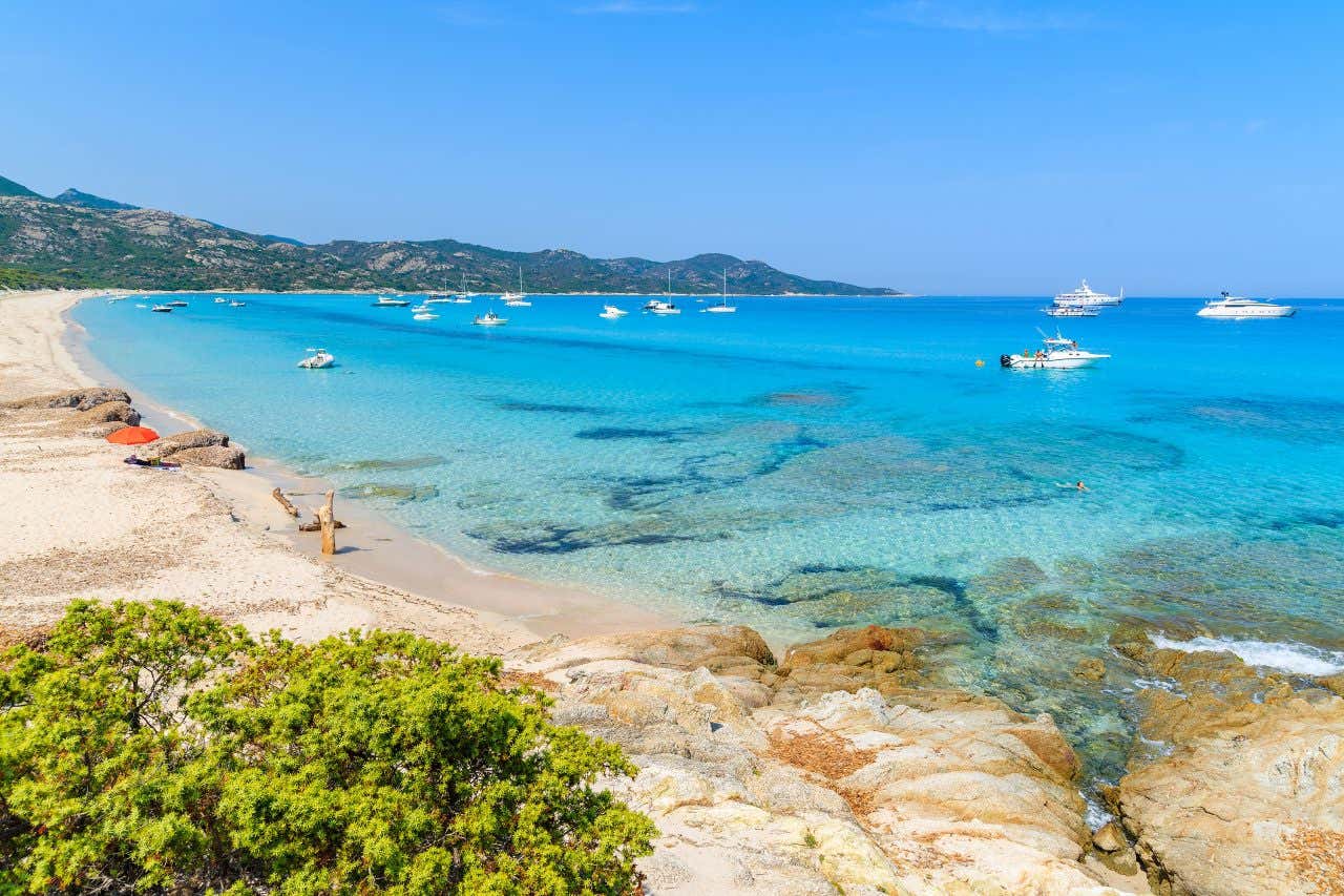 Plage de Saleccia en Corse, l'une des plus belles plages françaises.