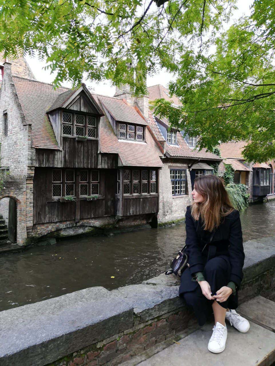 Teresa Perona en los canales de Brujas