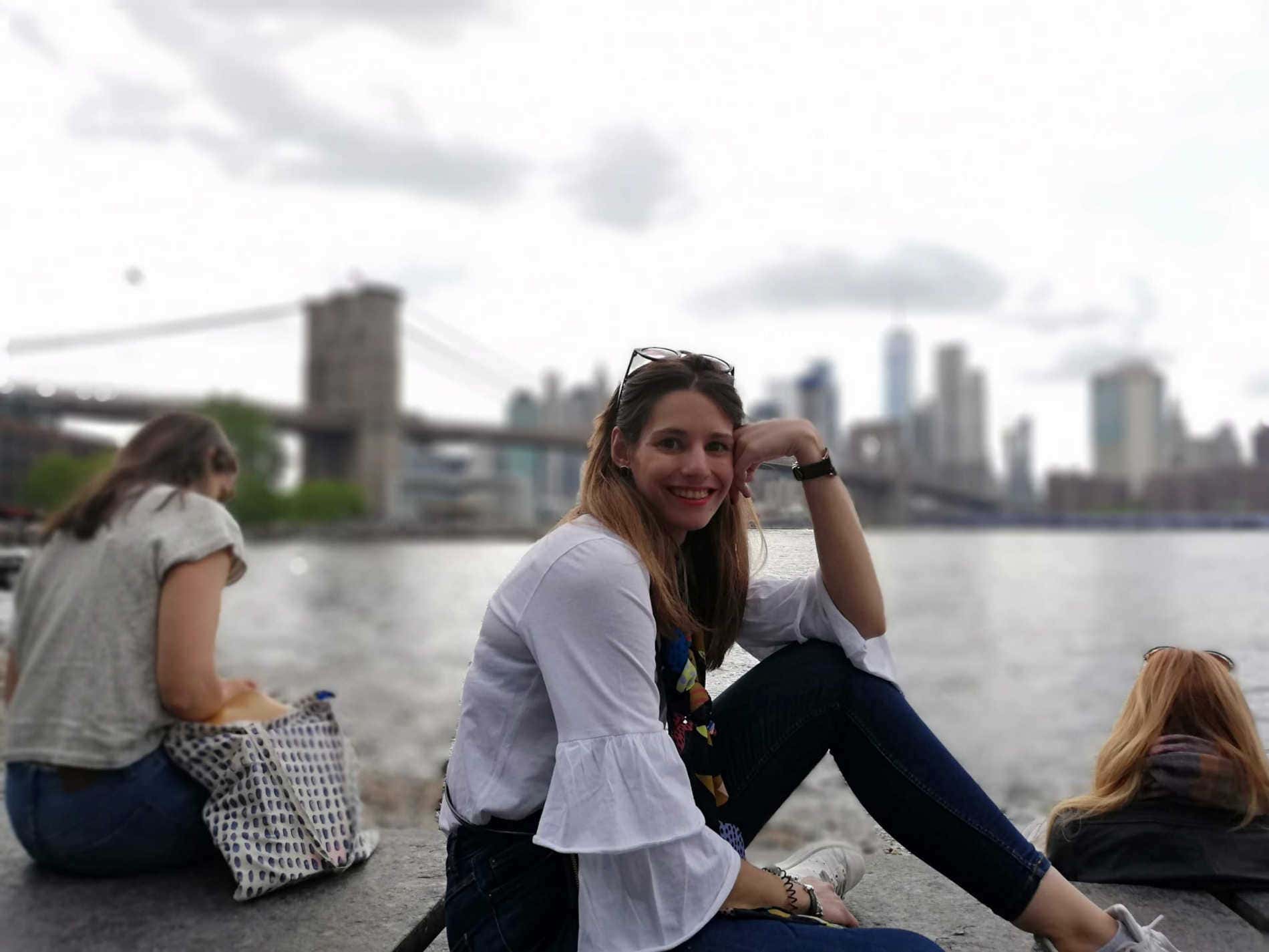 Teresa Perona en un mirador de Nueva York