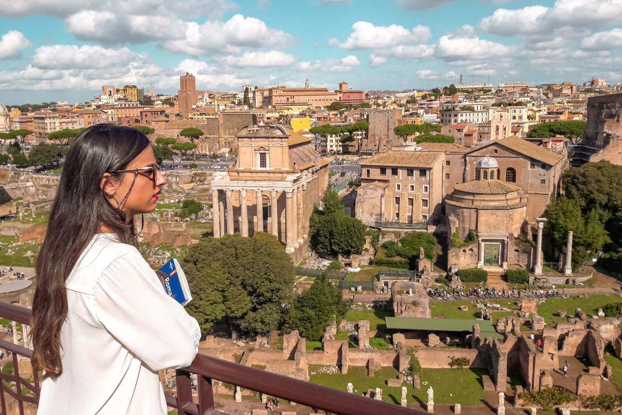 Lydia Vázquez disfrutando de Roma. 