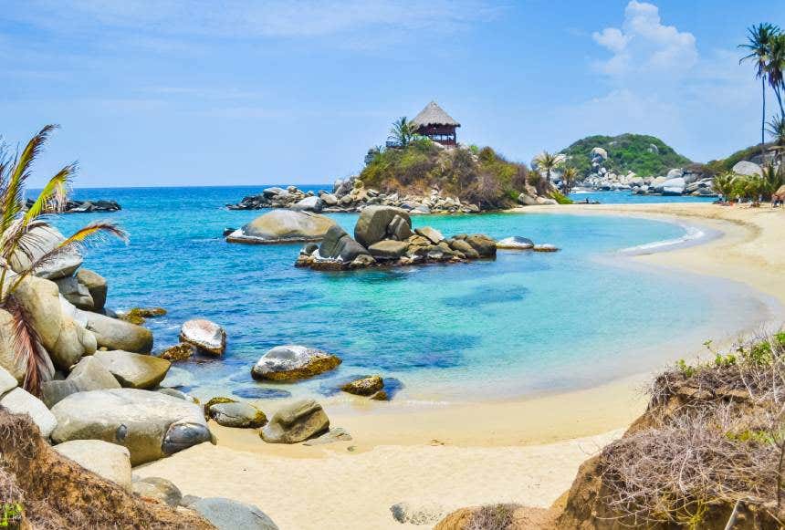 Praia de Cabo San Juan, no Parque Nacional de Tayrona