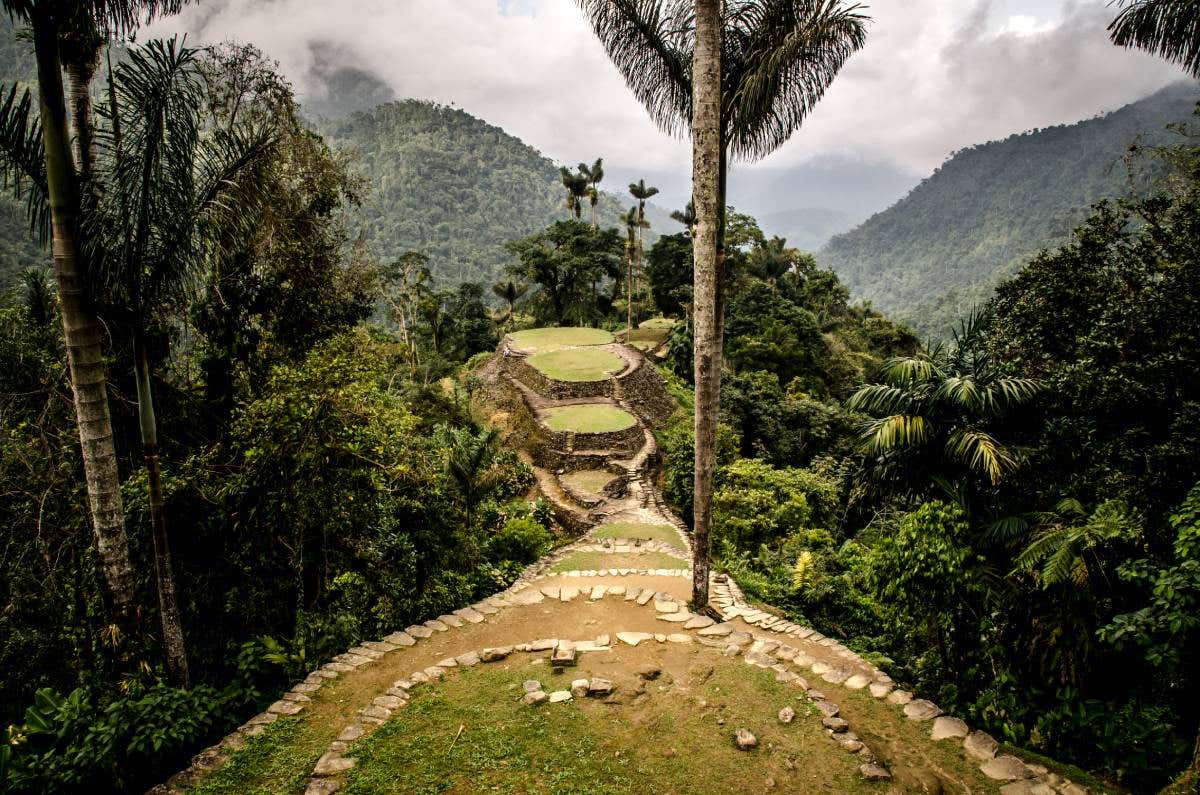 Ruínas da Cidade Perdida no Parque Sierra Nevada de Santa Marta