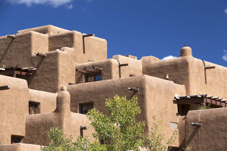 Casas de adobe em Santa Fe