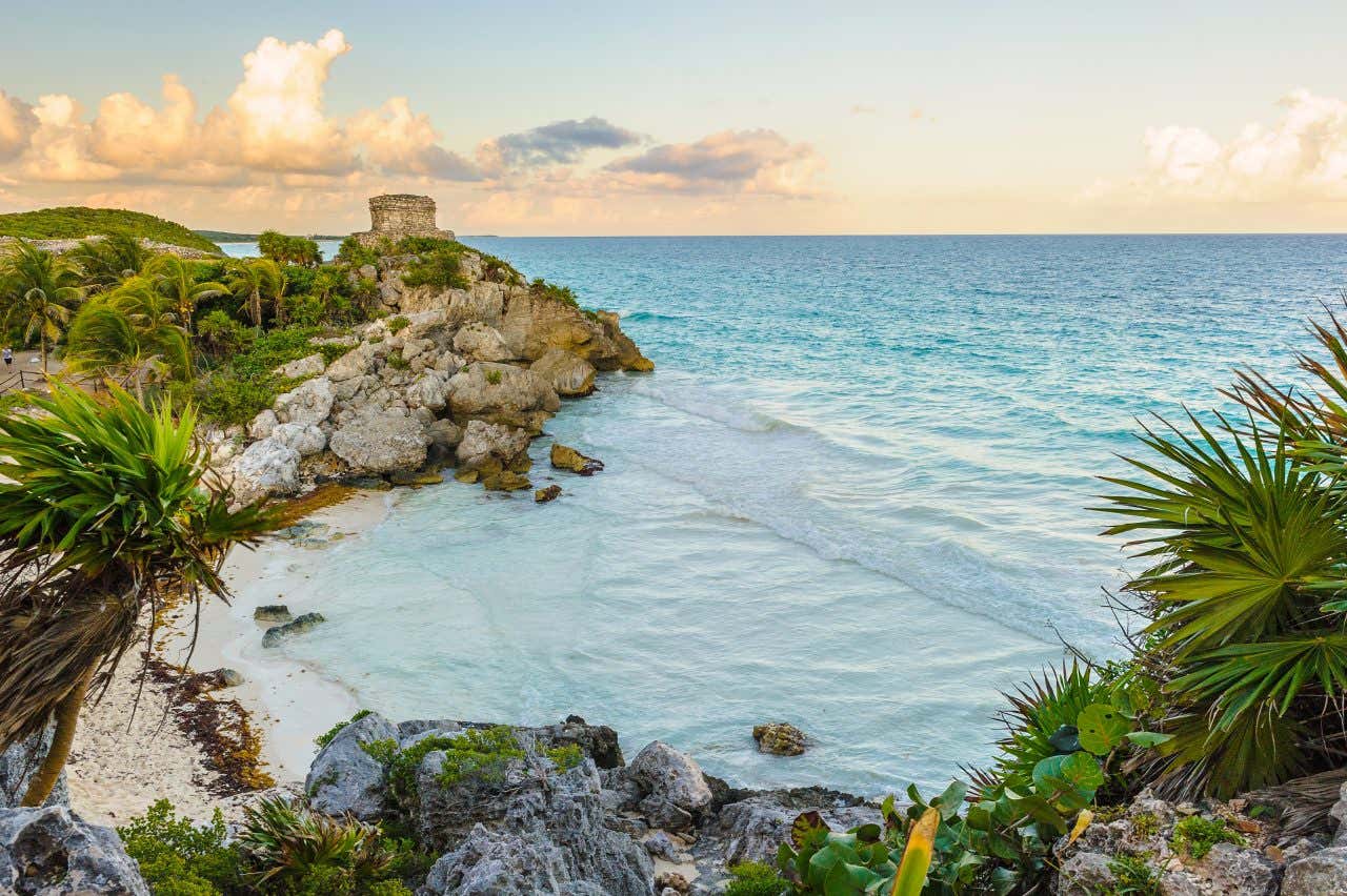 Sur la côte de la Riviera Maya (Mexique).