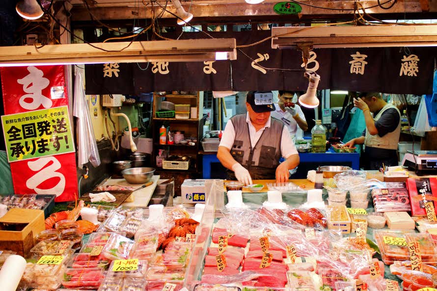 Mercado de Tsukiji, en Tokio.