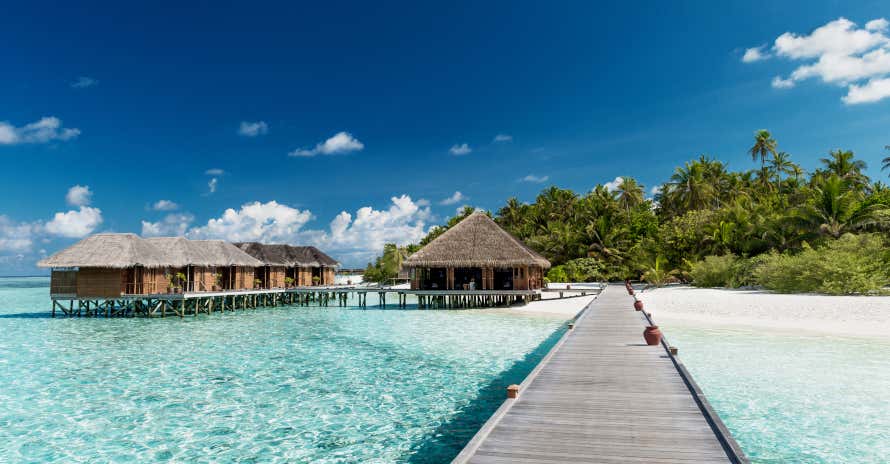 Bungalows en las Maldivas