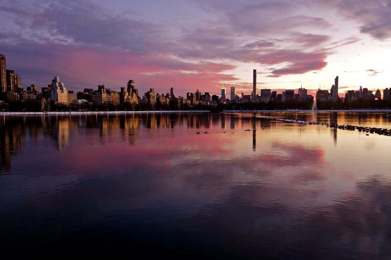 Vue panoramique sur la skyline de New York depuis Central Park