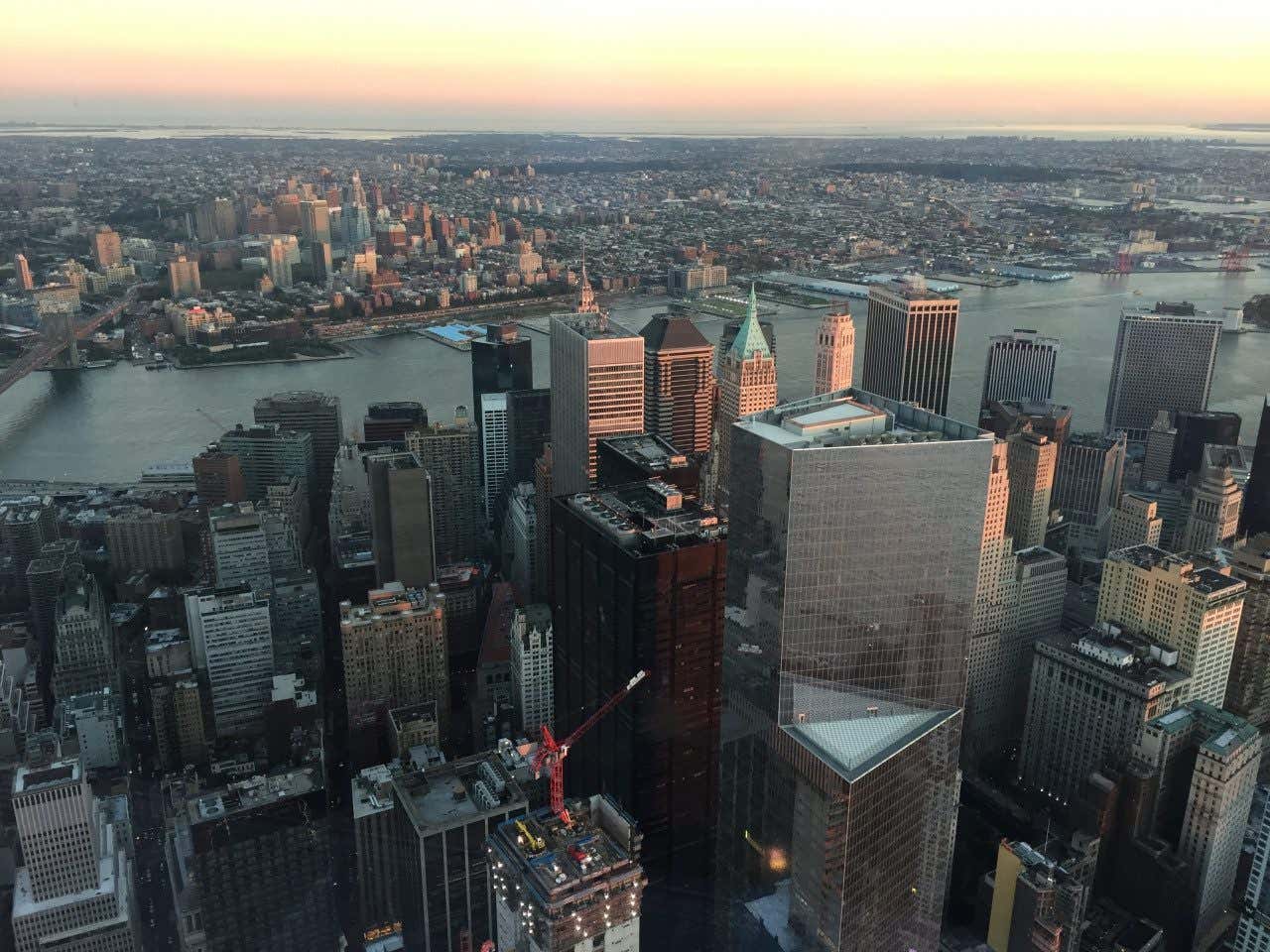 Vue sur les gratte-ciels de New York depuis le One World Observatory