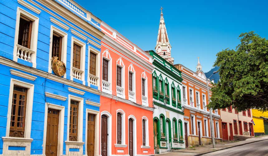 Casas coloridas do bairro de La Candelaria, em Bogotá