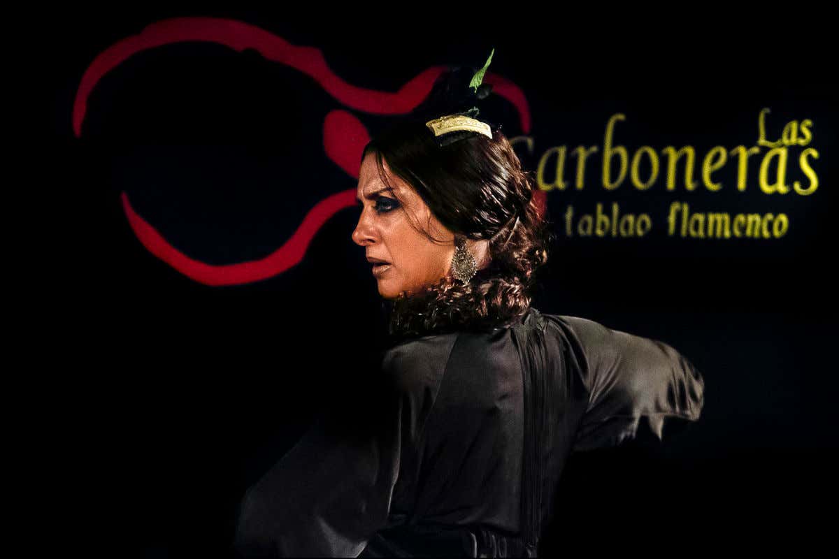 Une danseuse de flamenco au tablao Las Carboneras de Madrid