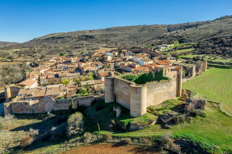 Vista aérea de Palazuelos, uno de los pueblos más bonitos de Guadalajara