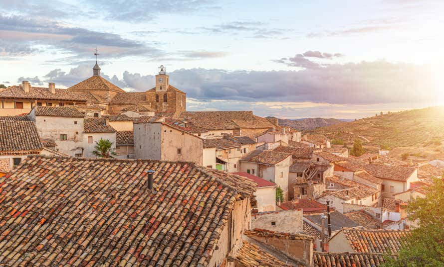 Tejados e iglesia de Pastrana