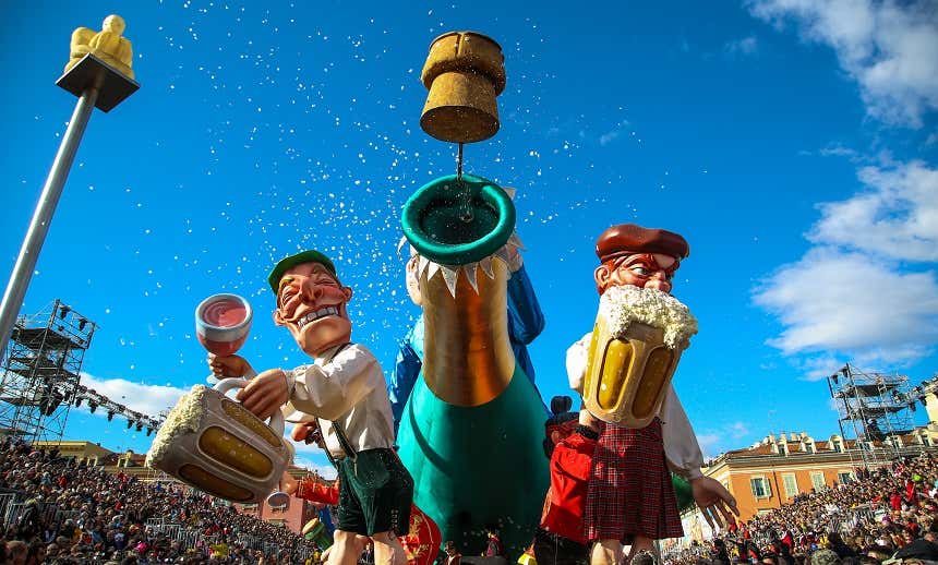 One of the carriages in the Carnival parade in Nice