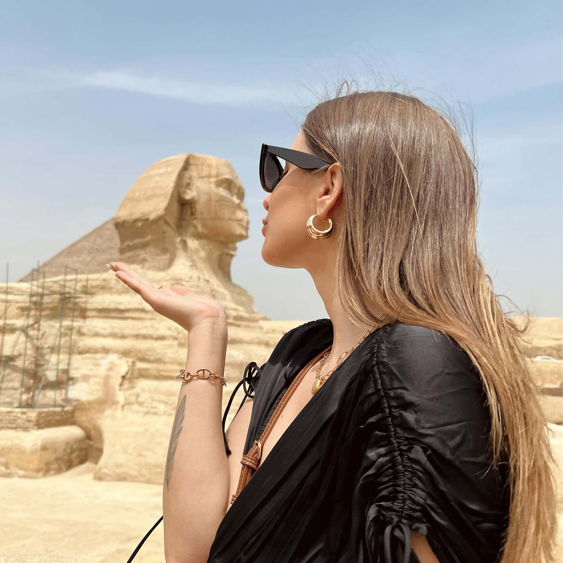 Sofia Visinoni en La Gran Esfinge de Guiza