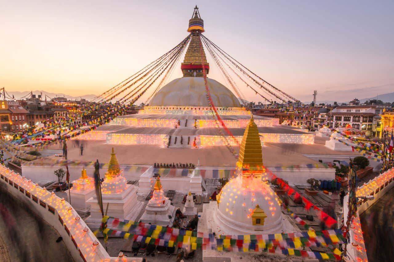Temple Boudhanath Stupa à Katmandou, une destination parfaite pour un voyage de printemps
