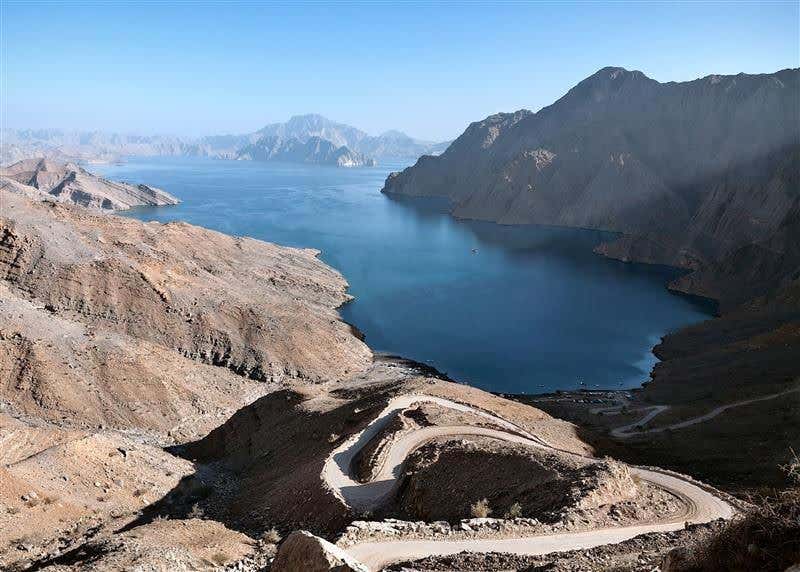 Vista panorámica del fiordo de Musandam, al norte de Omán