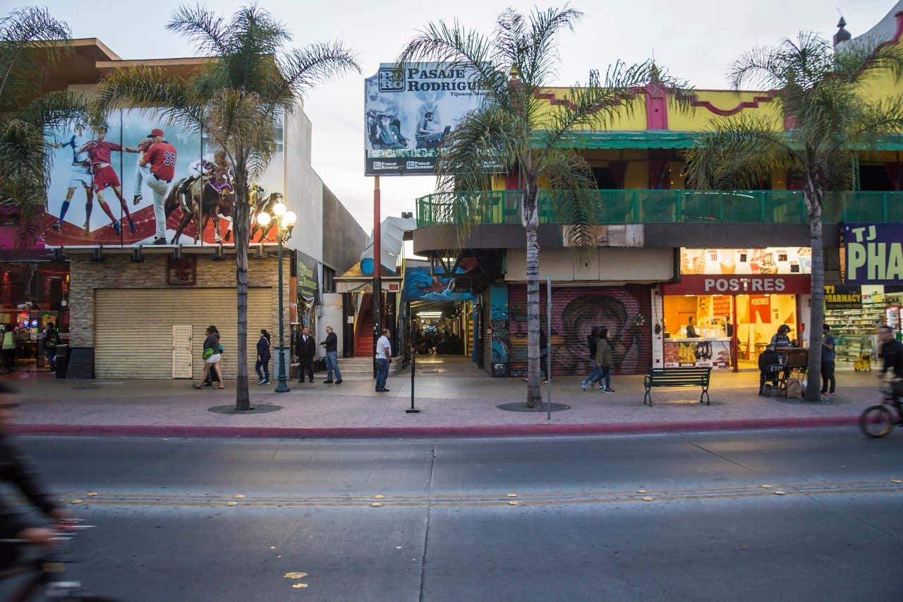 A shopping center in Tijuana.