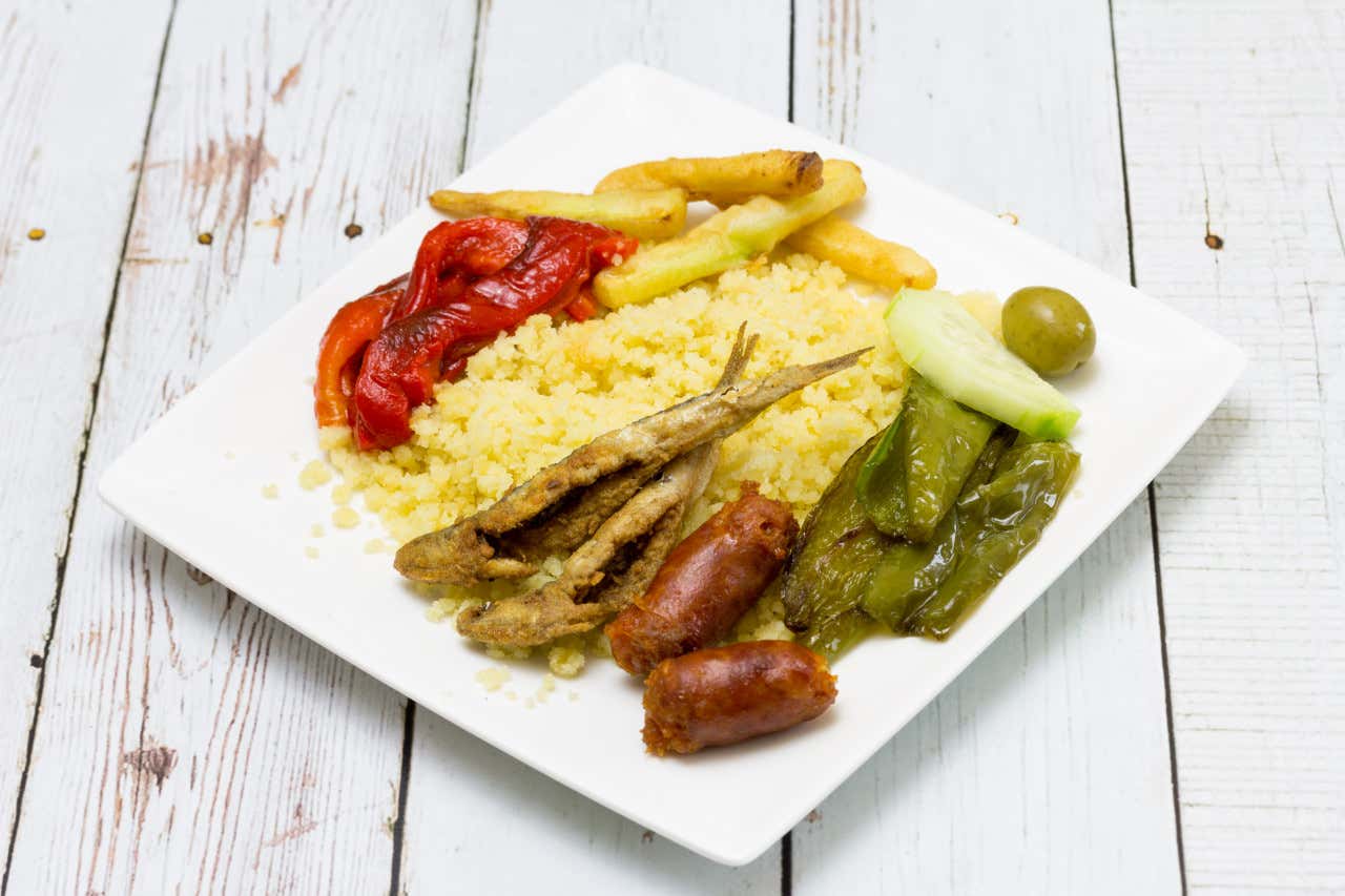 Plato de migas almerienses
