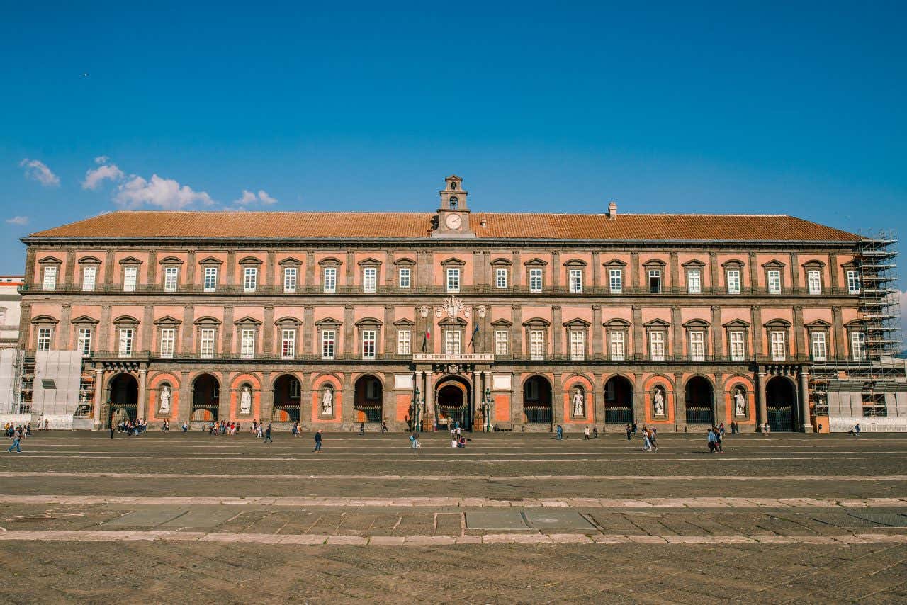 Royal Palace of Naples seen from street level.