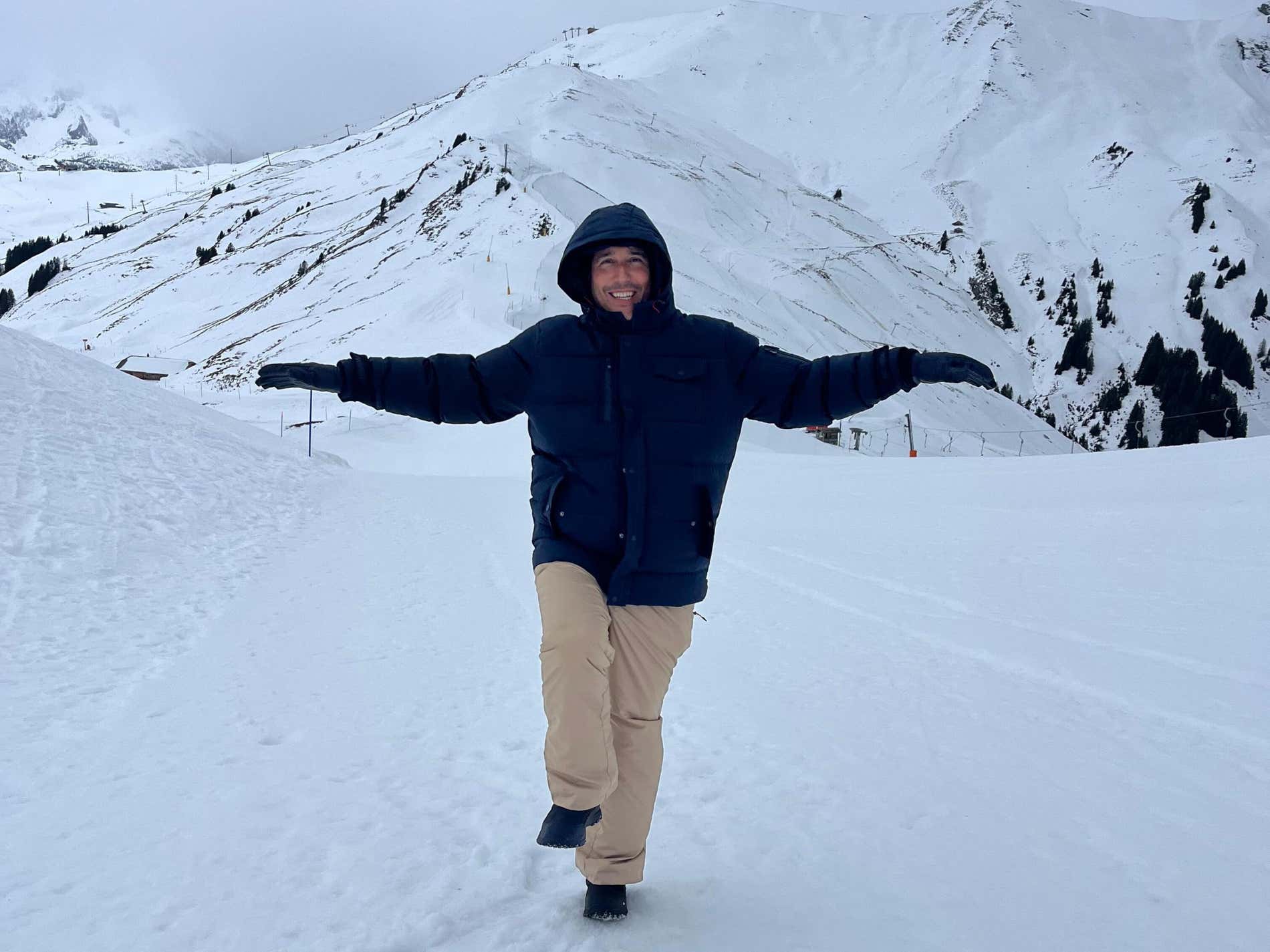 Andres Spitzer en la nieve