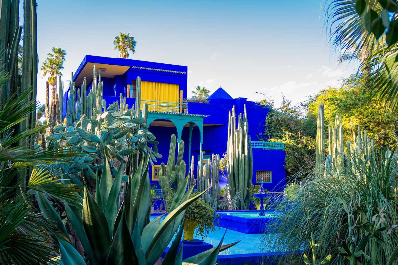 Bâtiment du Jardin Majorelle de Marrakech, une ville où partir en septembre