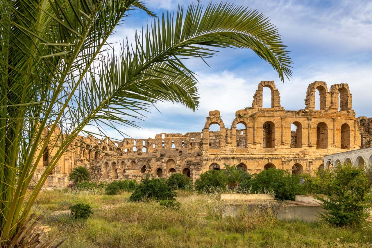 Vue sur l'amphithéâtre romain d'El Djem, un lieu à visiter en Tunisie
