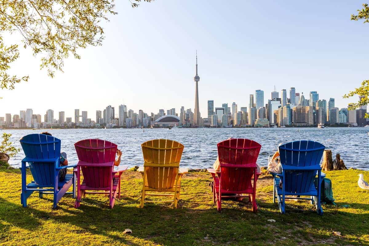 Vista del skyline de Toronto desde una de las Toronto Islands