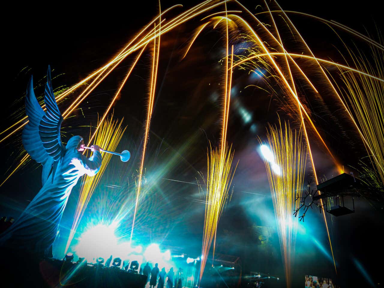 Um espetáculo com fogos em Gramado no Natal