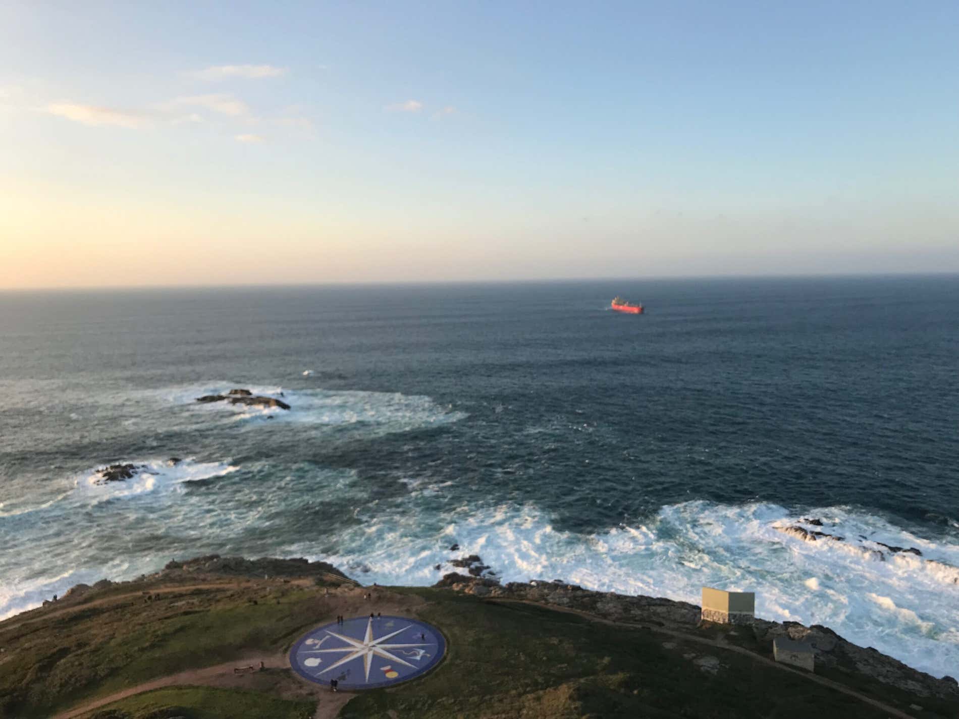 Vista panorâmica da rosa dos ventos da cidade de La Coruña, na Galiza