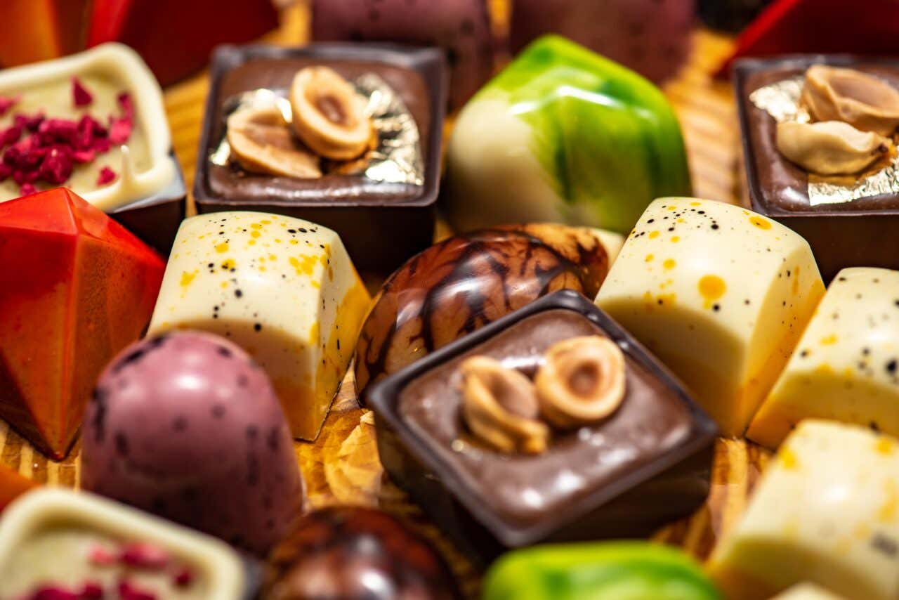 Diversos chocolates finos