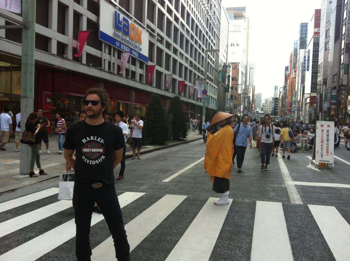 Francisco Calleja en el barrio de Ginza, en Tokio