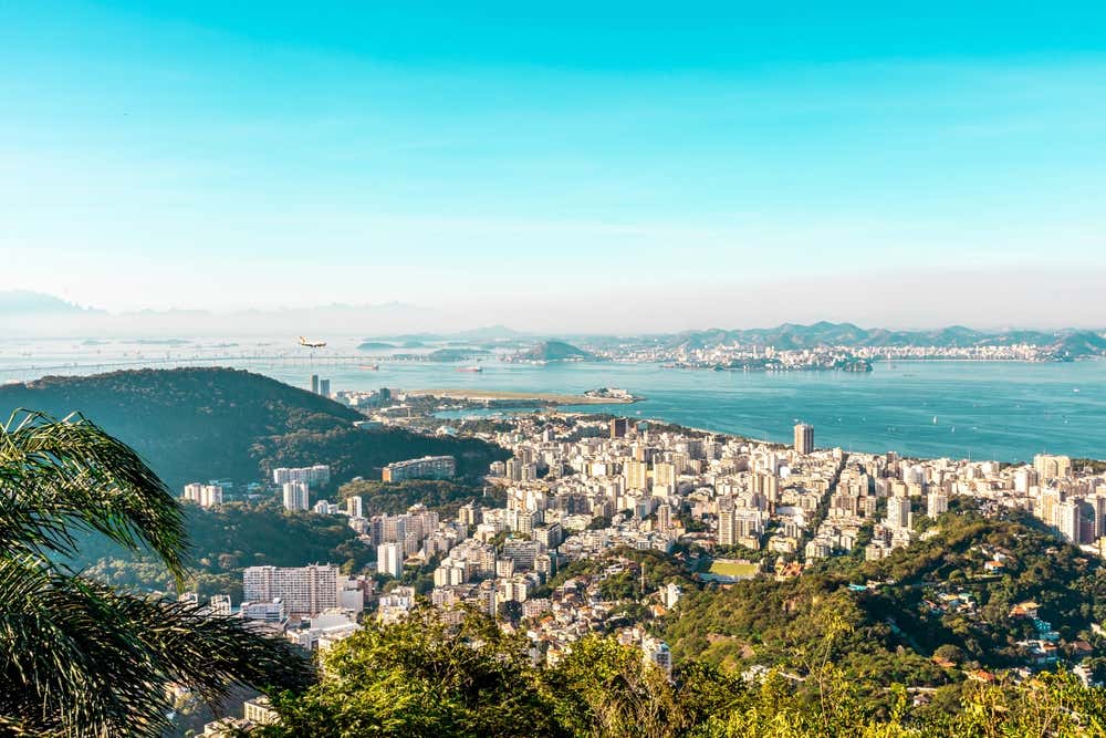 Vista panorámica de Río de Janeiro desde el mirador de Doña Marta