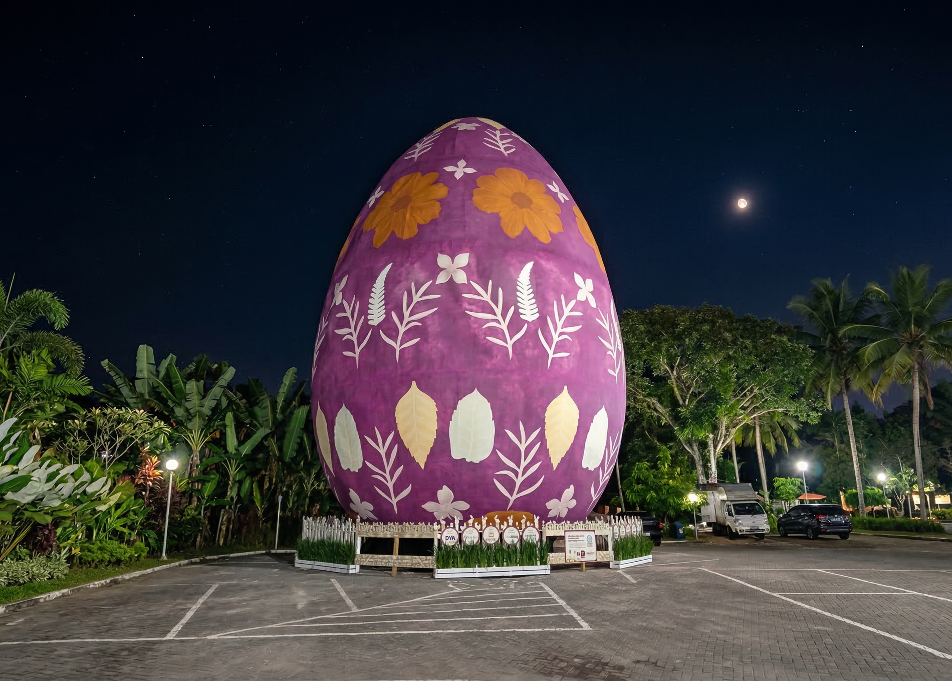 Estacionamento do parque onde ocorre as festividades