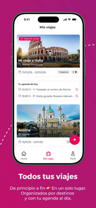Interfaz de la nueva app de Civitatis