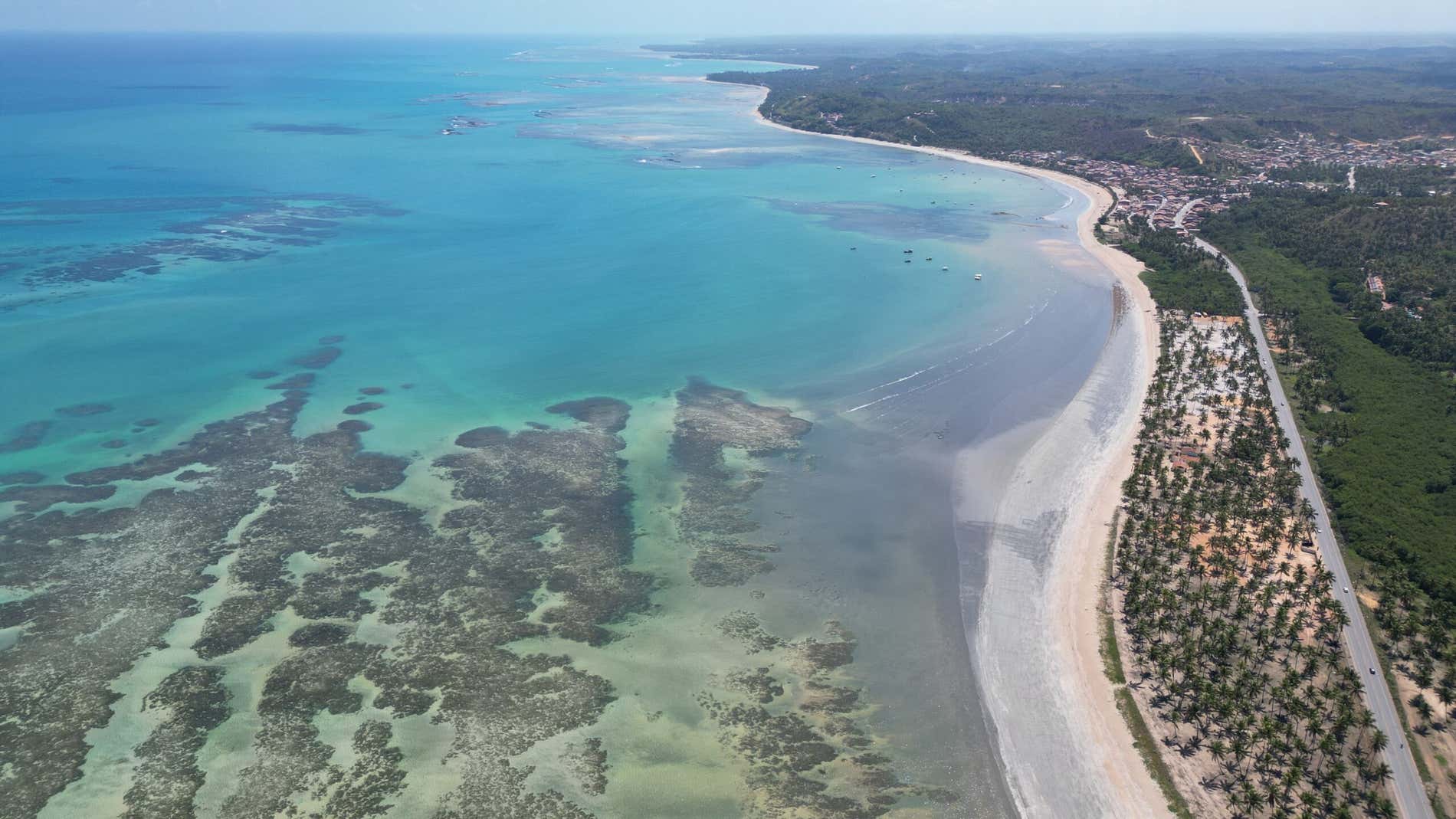 Mar de São Bento vista do alto  em Maragogi